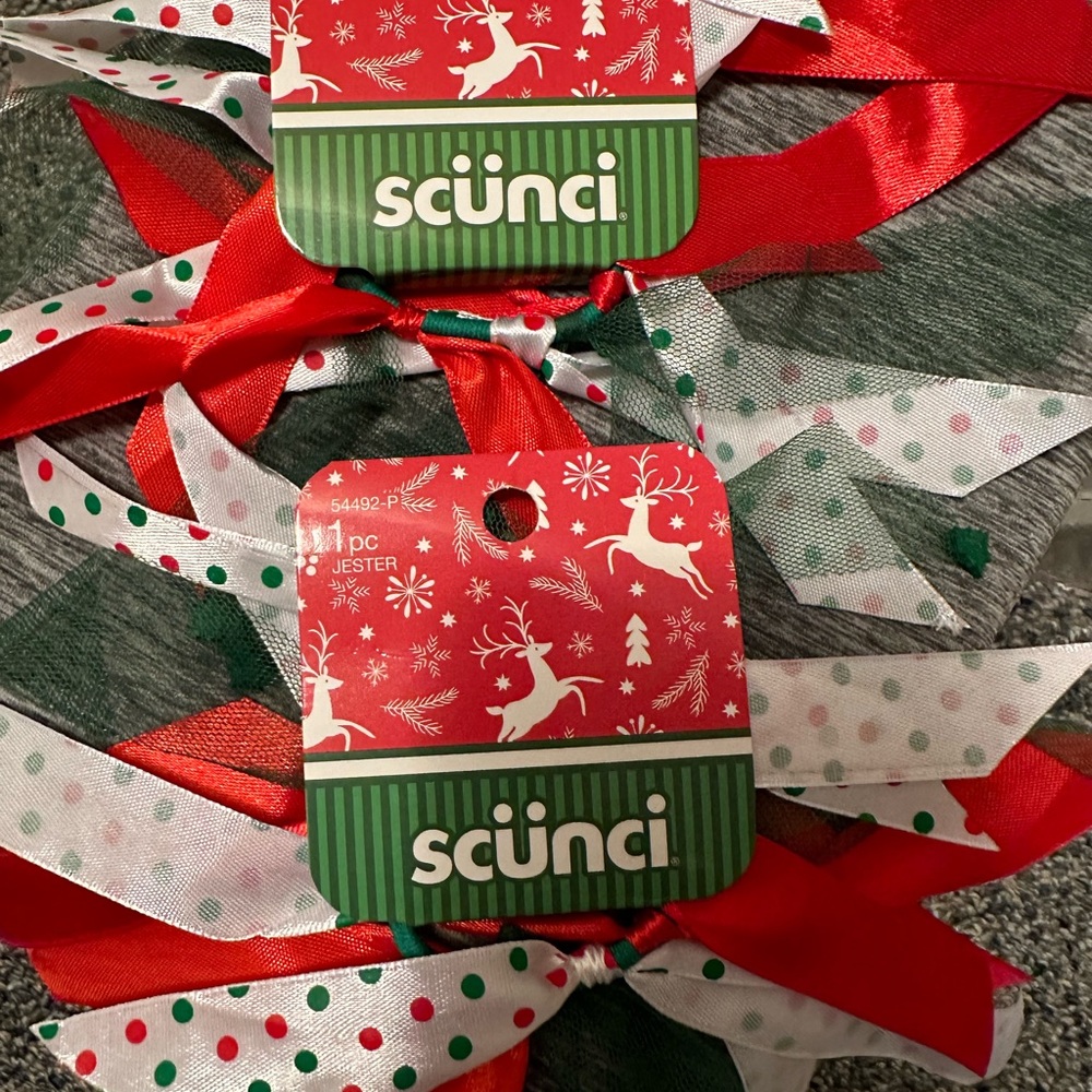 Christmas hair scrunches set of 2 by Scunci